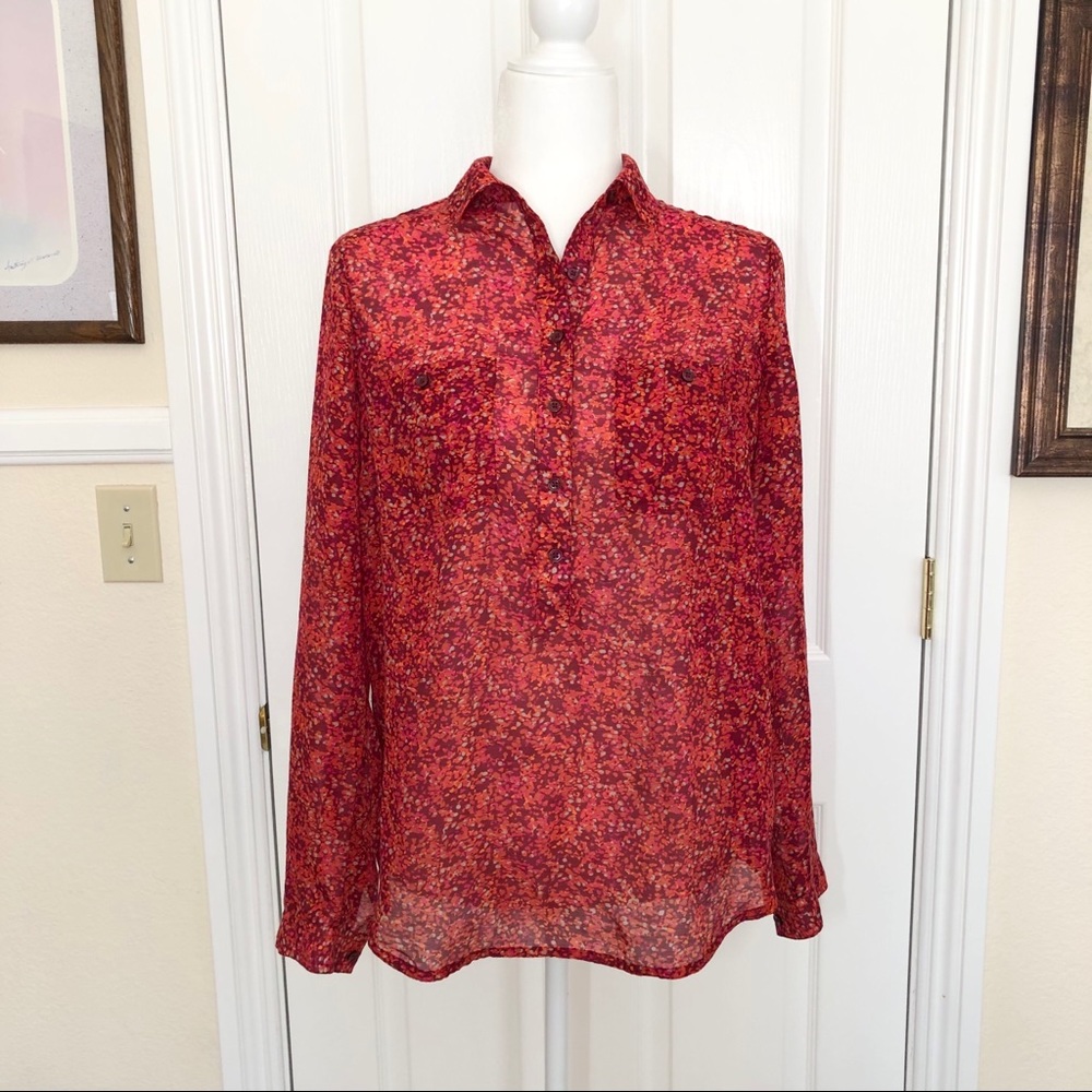 Ann Taylor Loft Print Long Sleeves